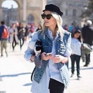 Vintage 90s Y2K Levi's Denim Blue Jean Vest Stonewashed Relaxed Fit Large Unisex